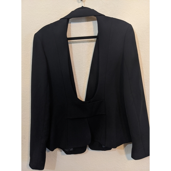 Vintage Back Cutout Cache Black Blazer NWT - Picture 5 of 8